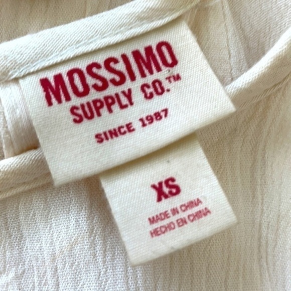 MOSSIMO SUPPLY CO. | Women’s Cream Colored Casual Tie Back Dress Size XS - Picture 3 of 8